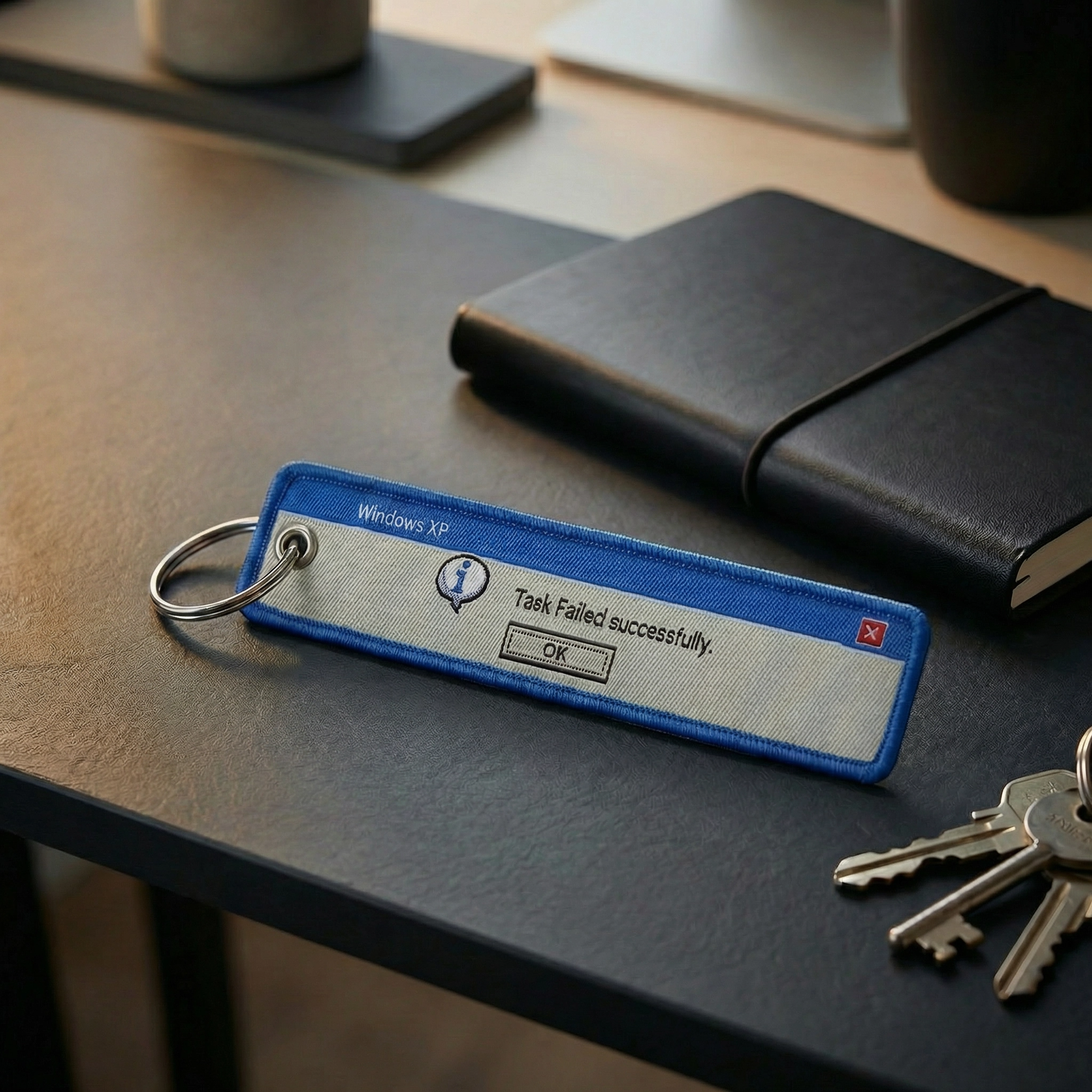 Lightweight Motorcycle Key Tag – Computer Error: Task Failed Successfully