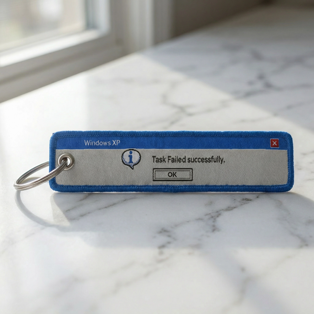 Lightweight Motorcycle Key Tag – Computer Error: Task Failed Successfully