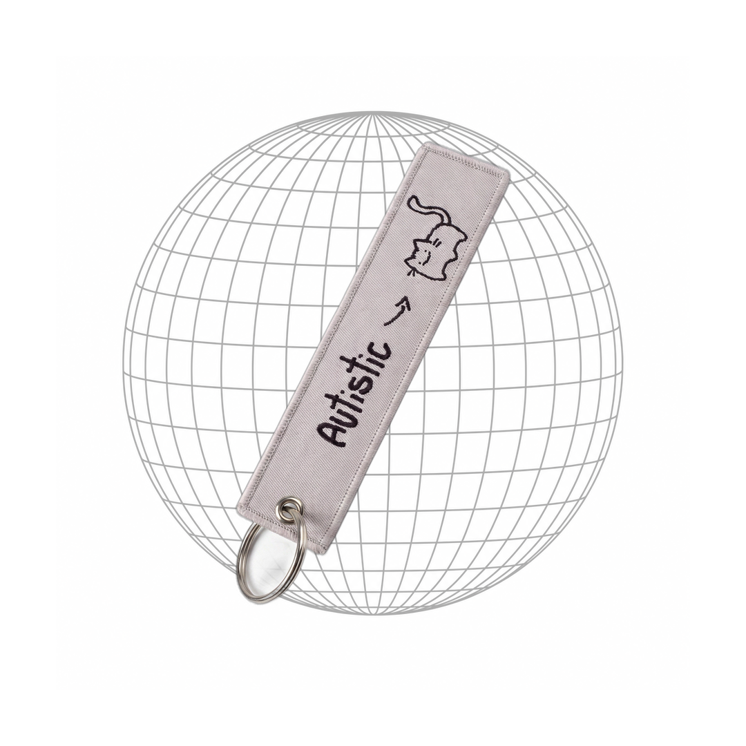Lightweight Motorcycle Key Tag – 'tism cat