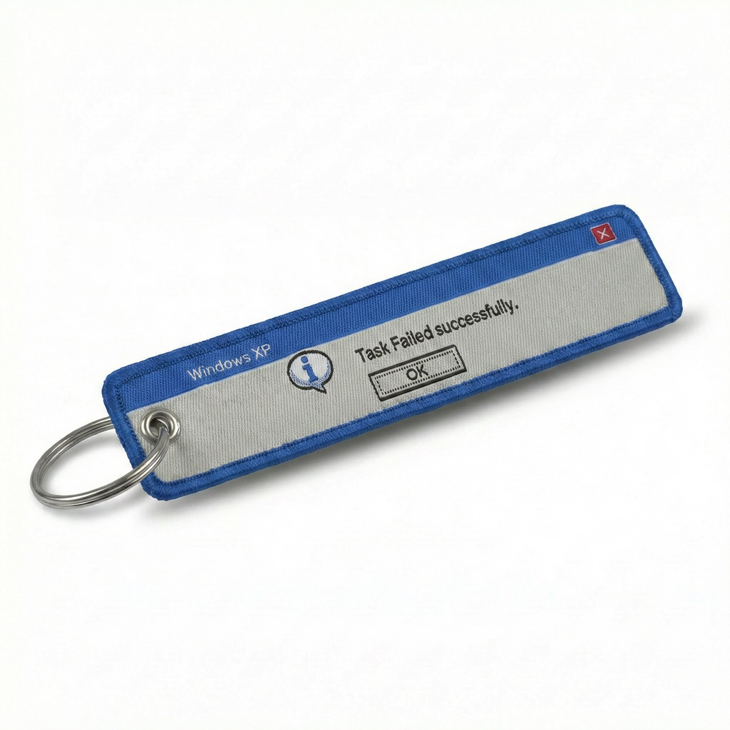 Lightweight Motorcycle Key Tag – Computer Error: Task Failed Successfully